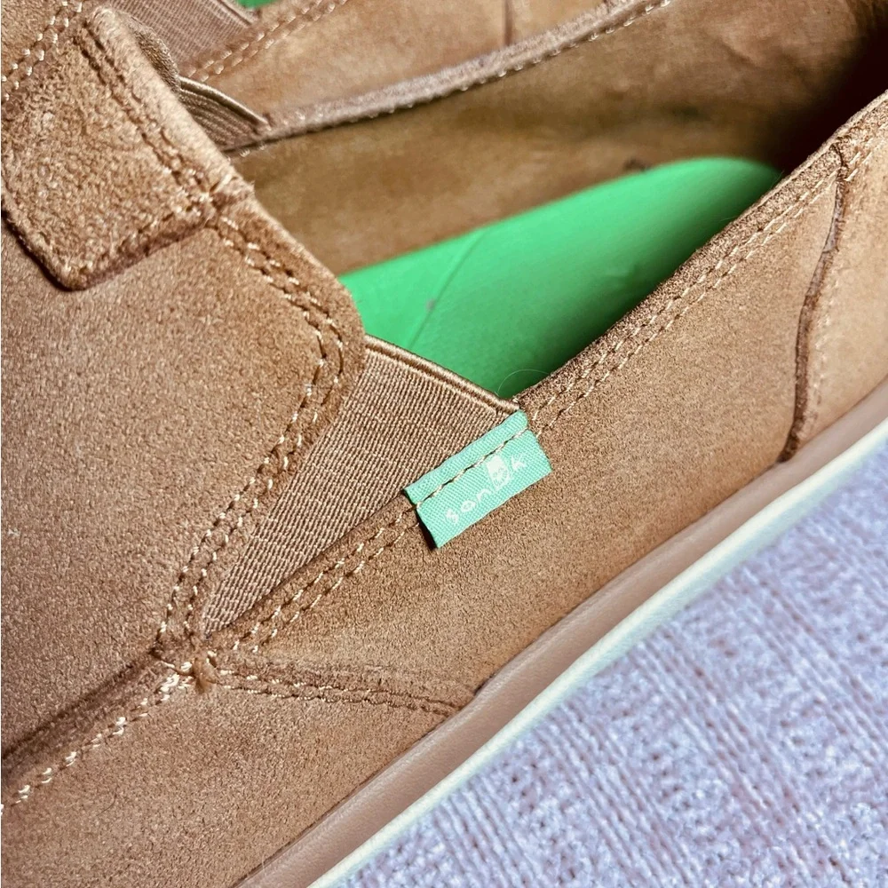 Sanuk‎ Brown Suede Slip-On Loafers
